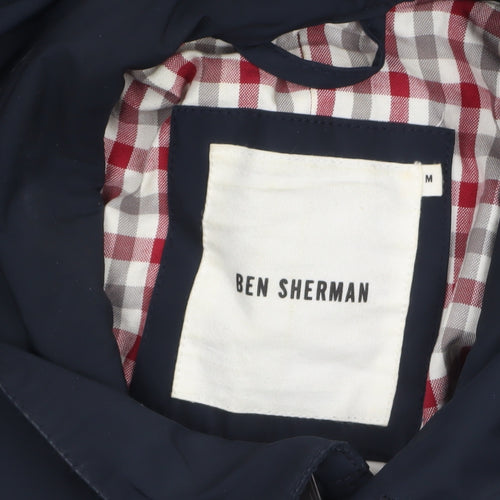 Ben Sherman Men's Blue Mid-Length Polyester Casual Jacket M