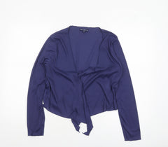 Store Twenty One Women's Blue Wrap Blouse Size 16 Long Sleeve