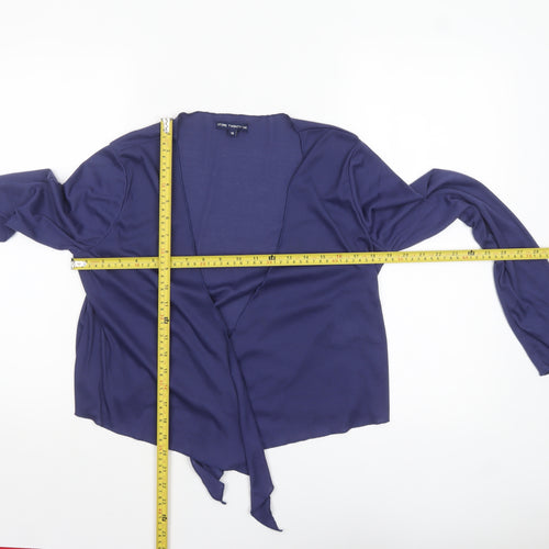 Store Twenty One Women's Blue Wrap Blouse Size 16 Long Sleeve