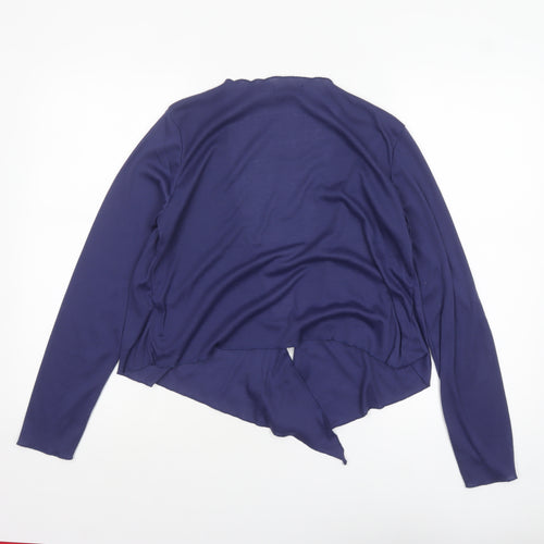 Store Twenty One Women's Blue Wrap Blouse Size 16 Long Sleeve