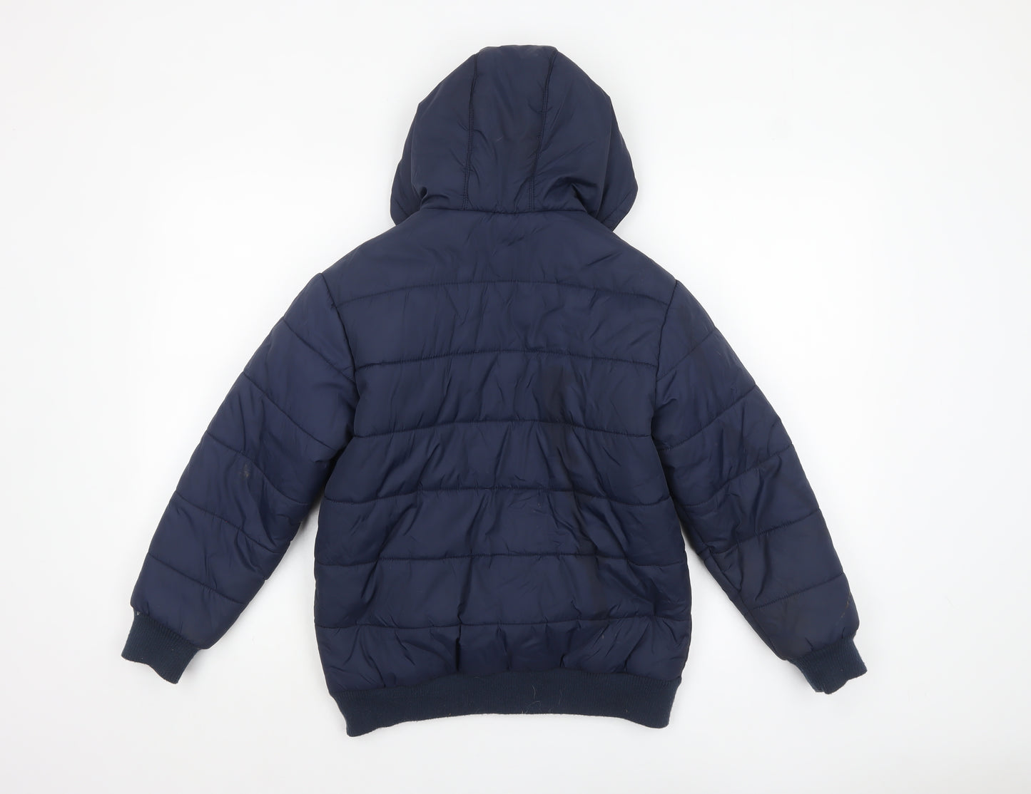 Firetrap Boys Blue Hooded Puffer Jacket 10-11 Years Nylon Winter Coat
