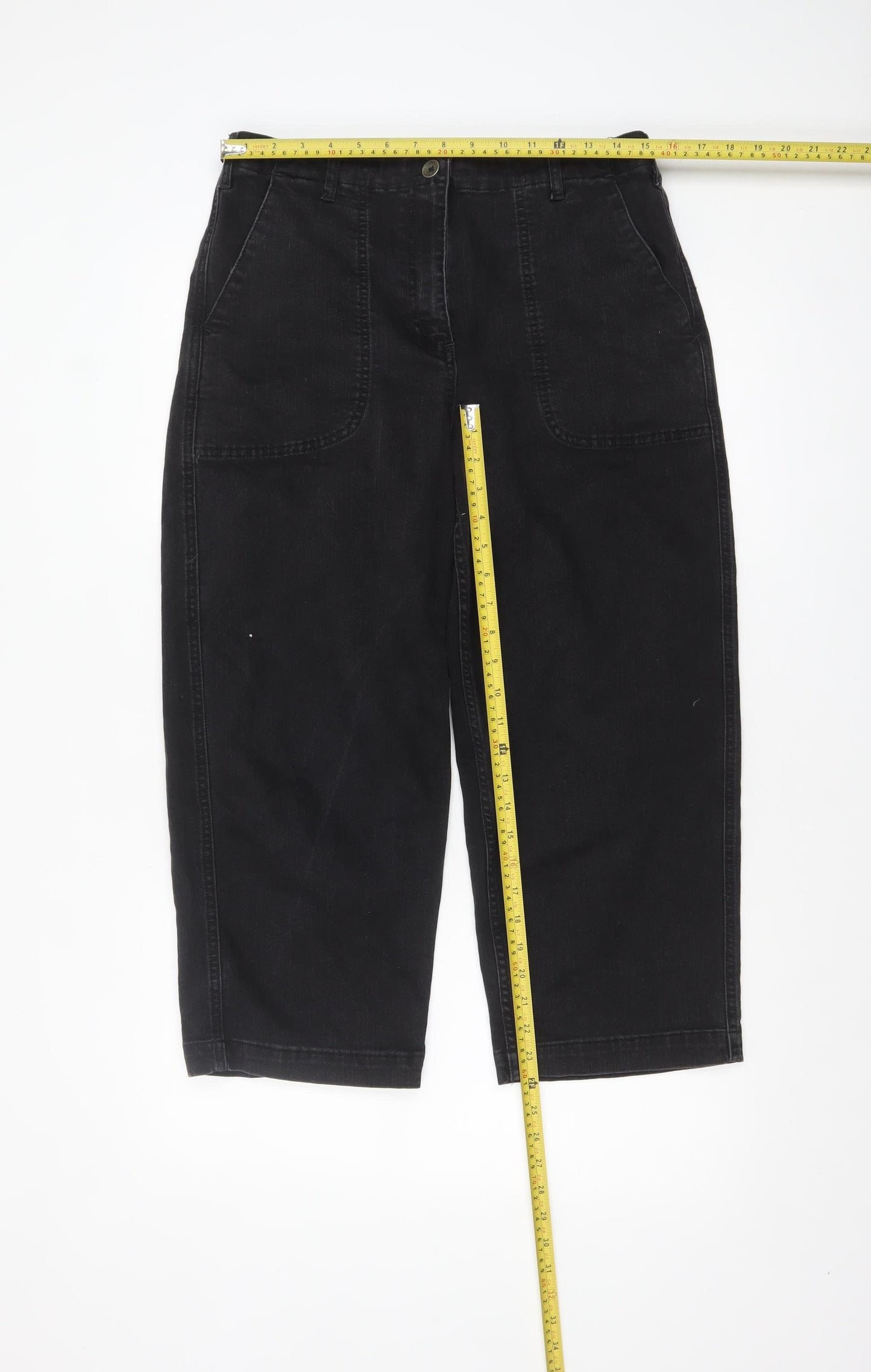 OAS Ordinary Attire Studio Women Black Size 12 Straight Jeans
