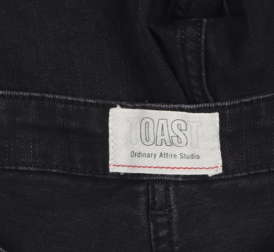 OAS Ordinary Attire Studio Women Black Size 12 Straight Jeans