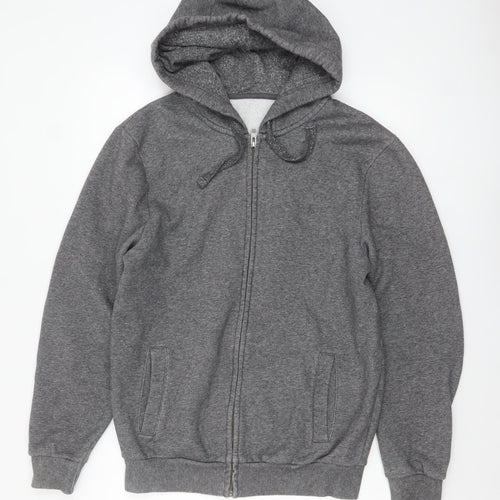 Jack Wills Men's Grey Full Zip Hoodie Sweatshirt Size M