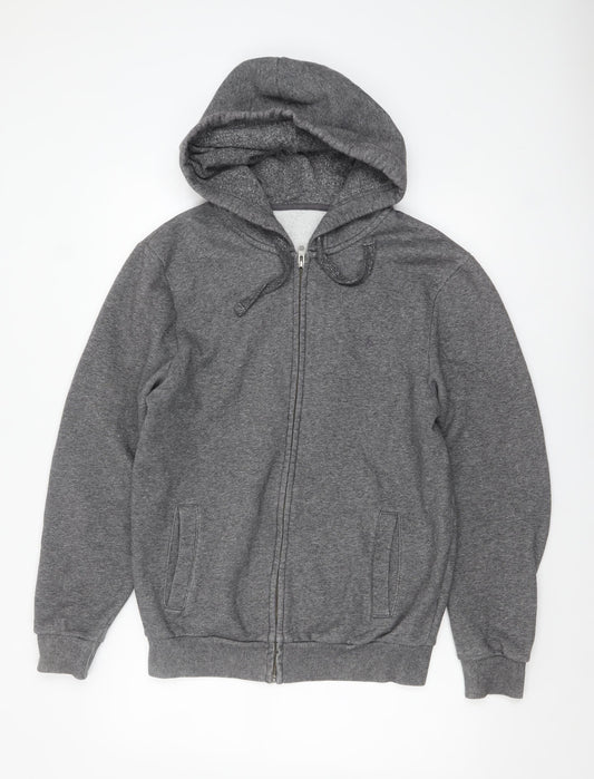 Jack Wills Men's Grey Full Zip Hoodie Sweatshirt Size M