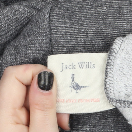 Jack Wills Men's Grey Full Zip Hoodie Sweatshirt Size M