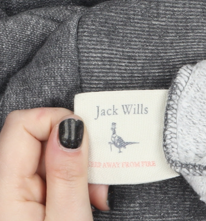 Jack Wills Men's Grey Full Zip Hoodie Sweatshirt Size M