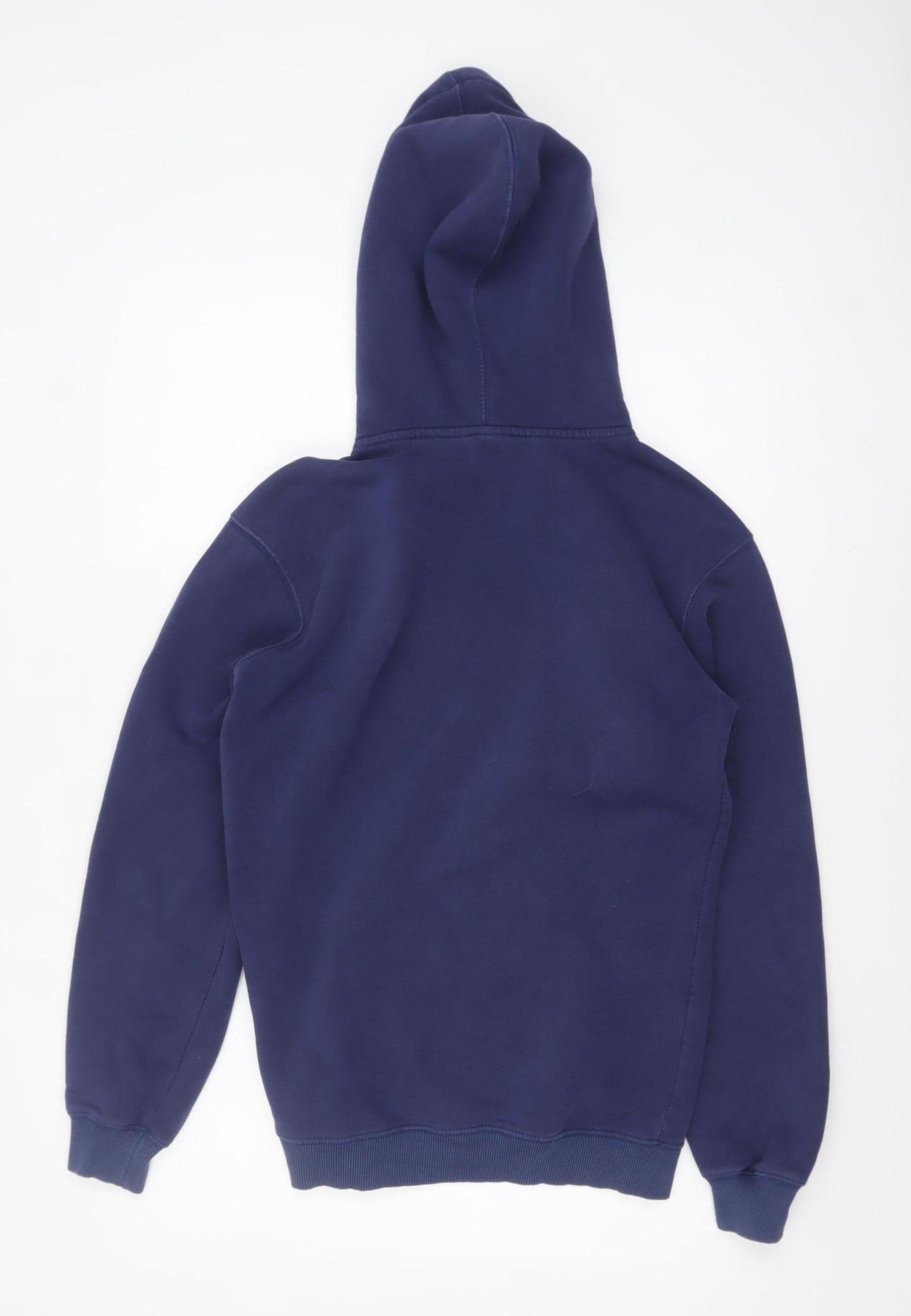 StrangeA Men’s Blue Santorini Pullover Hoodie Size S Graphic Fleece