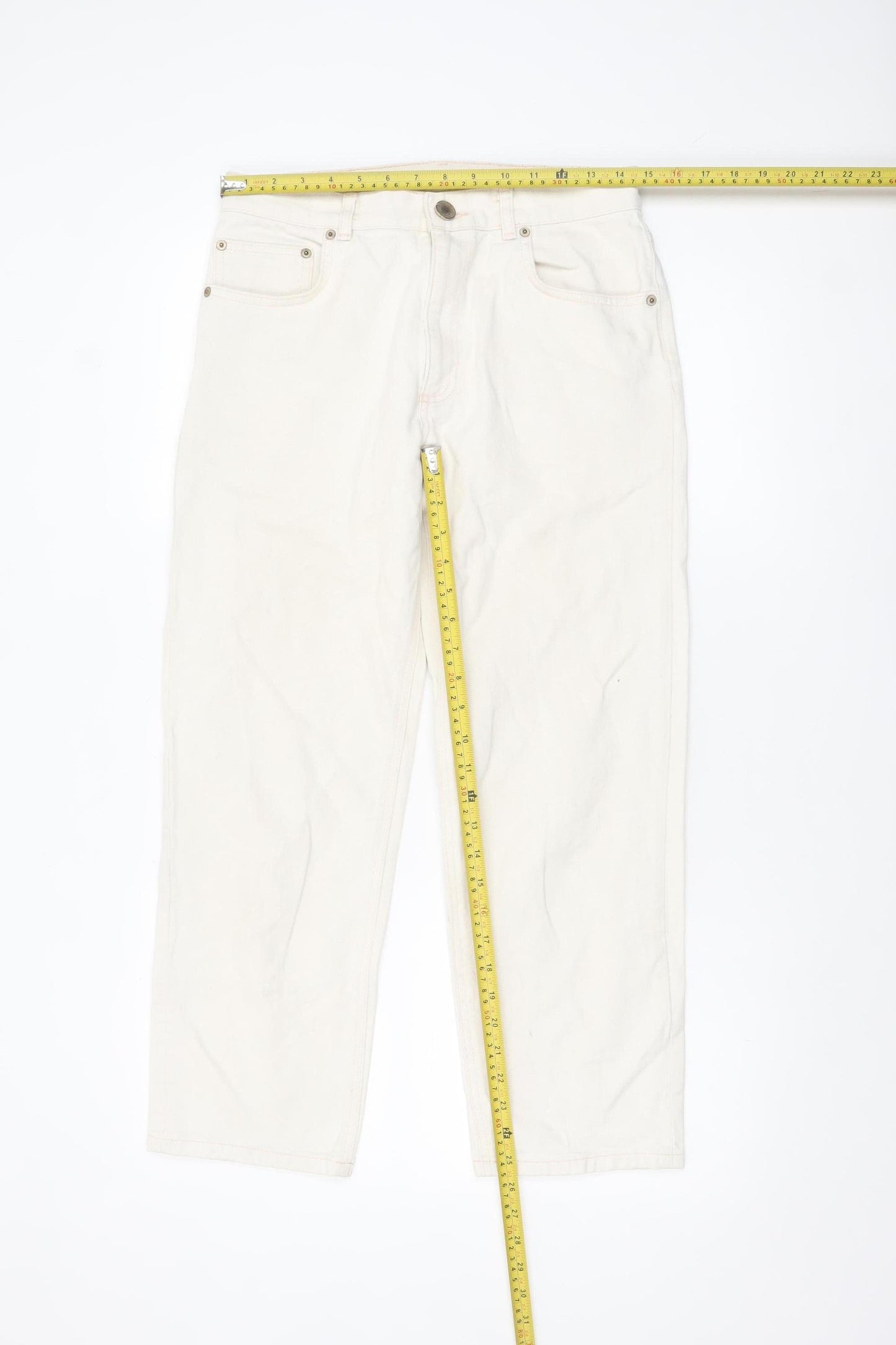 ASOS Women’s Ivory Straight Leg Denim Jeans UK 28 Regular