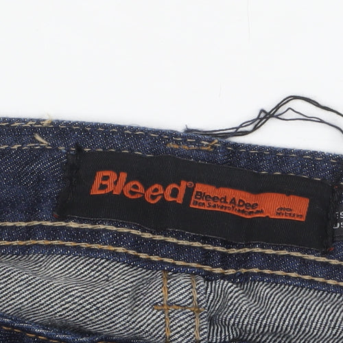 Bleed A Dee Women's Blue Denim Bootcut Jeans Size 12 Cotton