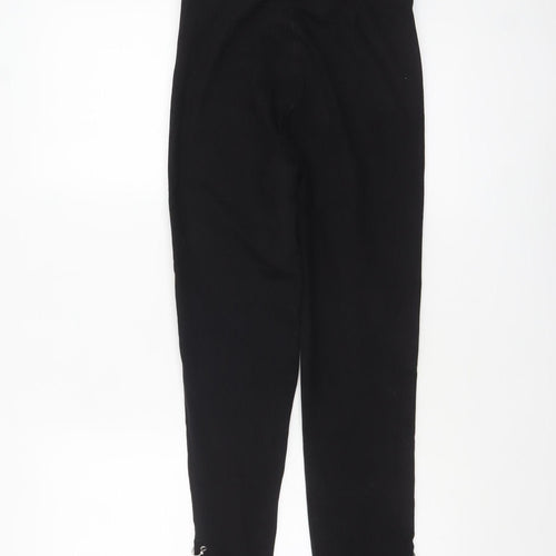 Zara Women Black Flared Jeans Size 8 High Waist Slim Fit Denim