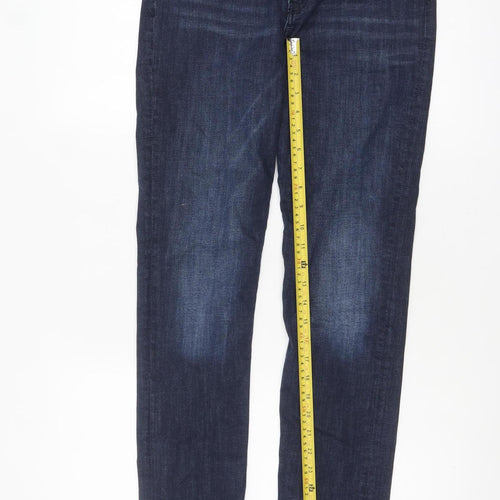 H&M Boys Blue Skinny Fit Super Stretch Jeans Size 164 Denim Casual