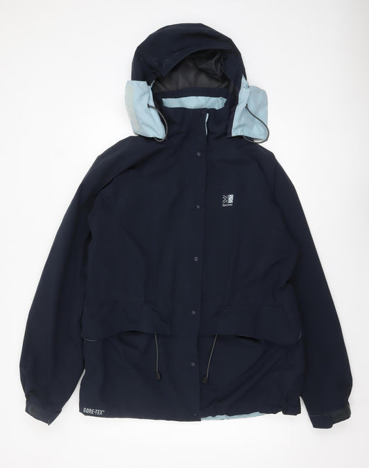 Karrimor Women Navy Gore-Tex Waterproof Hooded Jacket Size 16