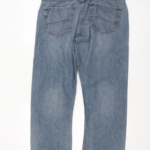 Lee Dungarees Men's Blue 36x32 Straight Leg Denim Jeans