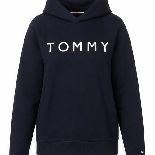 Tommy Hilfiger Women’s Navy Pullover Hoodie Small Classic Logo Cotton Blend