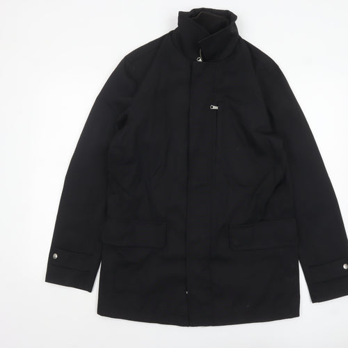 Banana Republic Men's Black Small Mid-Length Nylon Coat