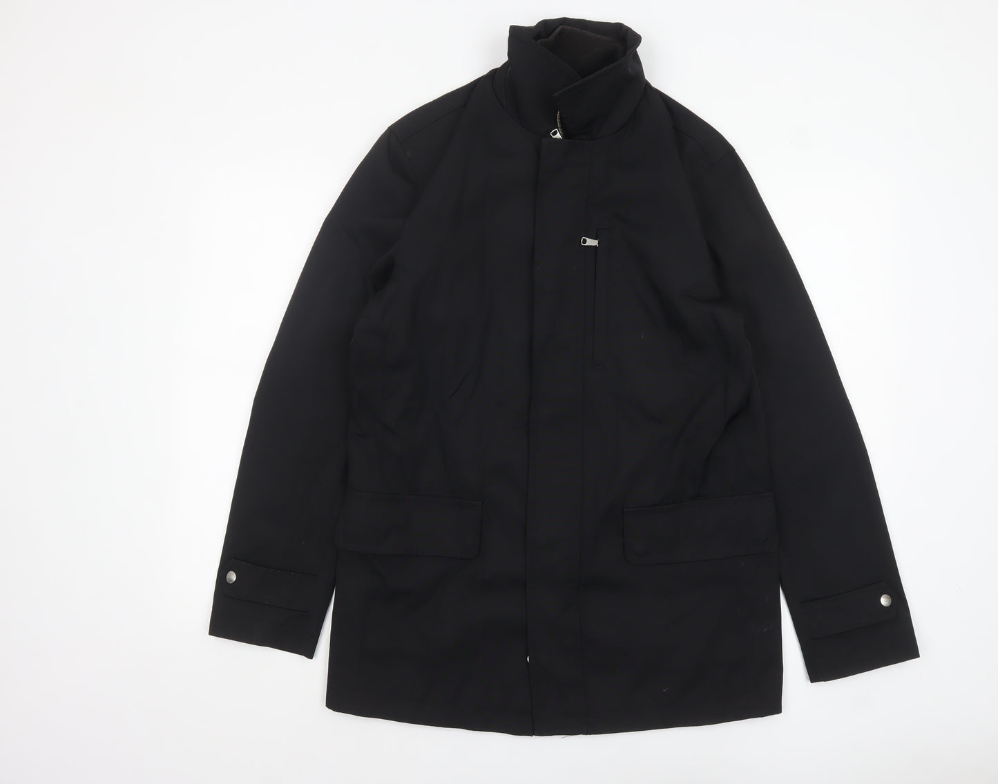 Banana Republic Men's Black Small Mid-Length Nylon Coat