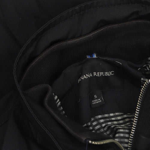 Banana Republic Men's Black Small Mid-Length Nylon Coat