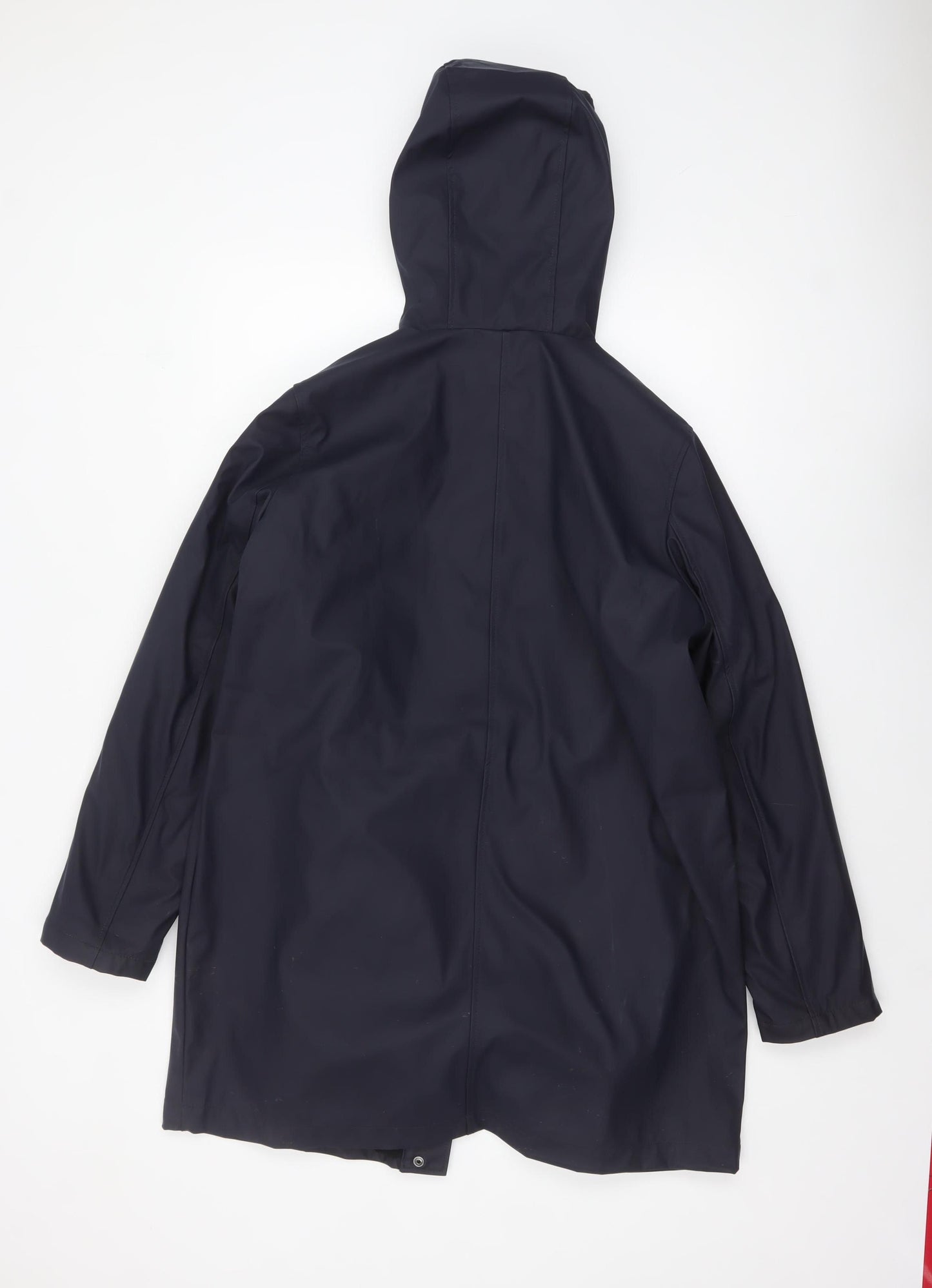 Vero Moda Womens Blue Waterproof Hooded Rain Coat Size M