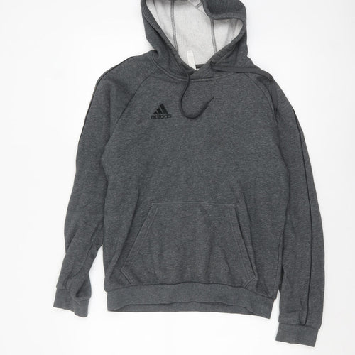 Adidas Men's Grey Pullover Hoodie Small Regular Fit