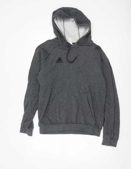 Adidas Men's Grey Pullover Hoodie Small Regular Fit