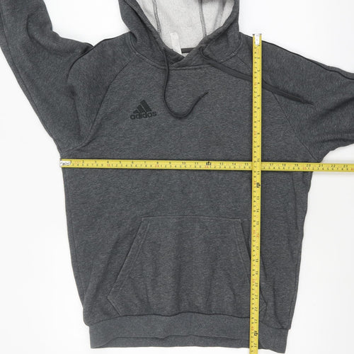 Adidas Men's Grey Pullover Hoodie Small Regular Fit