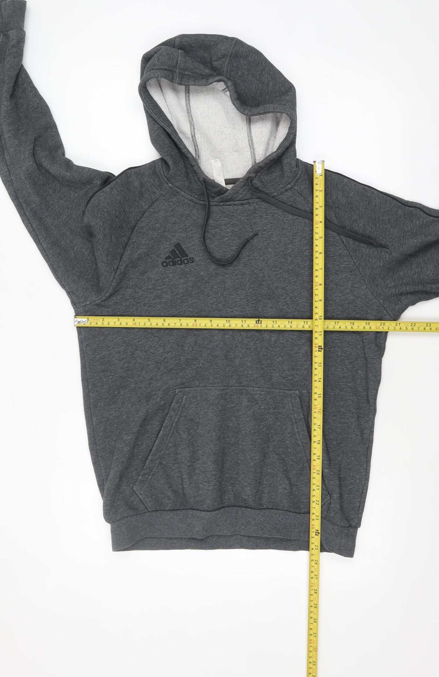 Adidas Men's Grey Pullover Hoodie Small Regular Fit