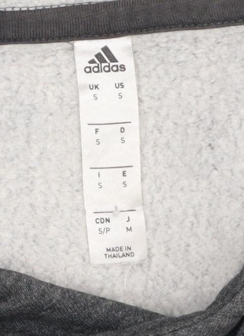 Adidas Men's Grey Pullover Hoodie Small Regular Fit