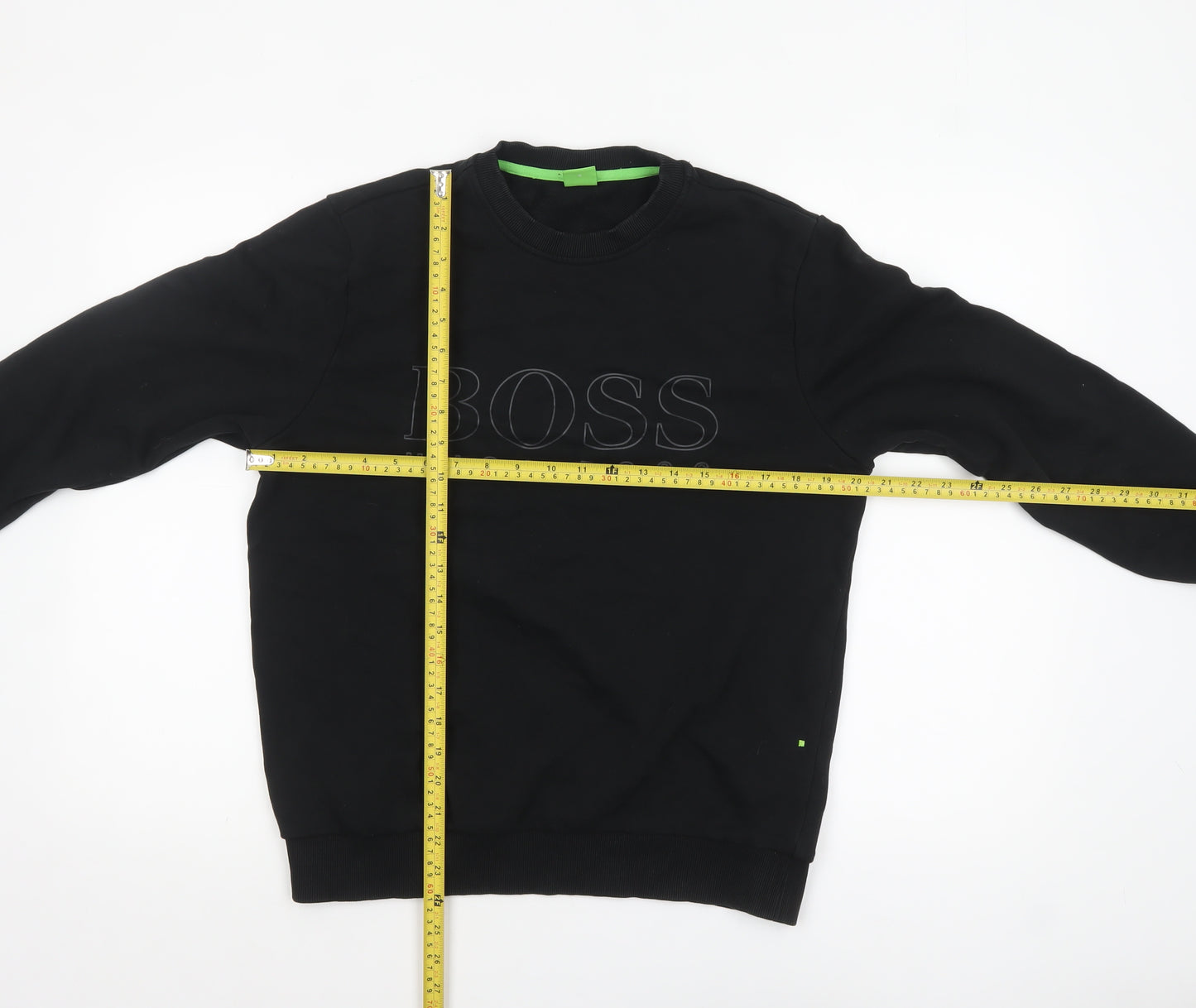 Hugo Boss Men's Black Regular Fit Cotton Sweatshirt S