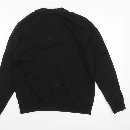 Hugo Boss Men's Black Regular Fit Cotton Sweatshirt S