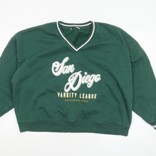 George Women Green San Diego Varsity League Pullover Sweatshirt L 16-18
