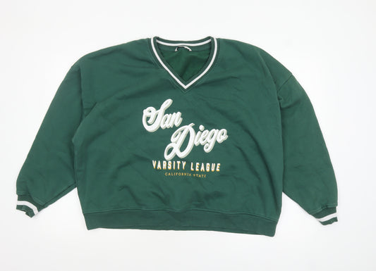 George Women Green San Diego Varsity League Pullover Sweatshirt L 16-18