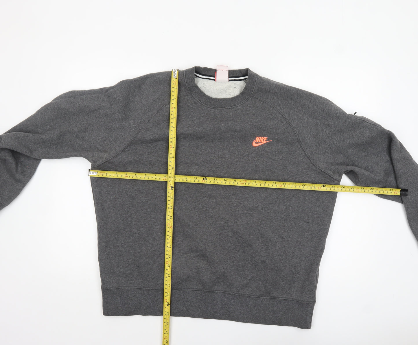 Nike Men's Grey XL Crew Neck Pullover Fleece Sweatshirt