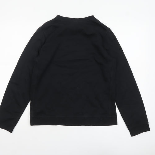 Nike Boys Black XL Pullover Fleece Sweatshirt with Logo Print