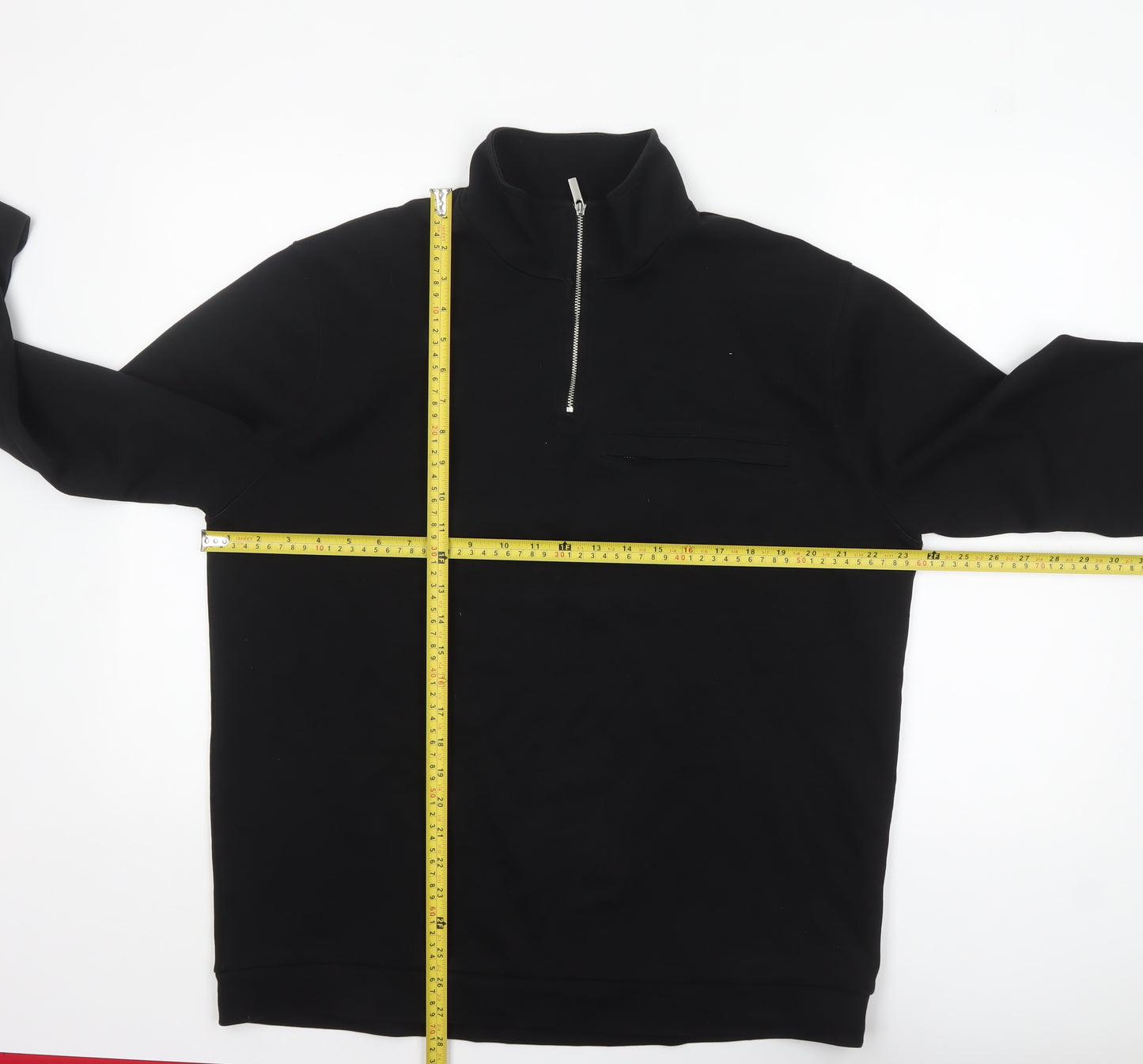 T&W by Taylor & Wright Men's Black XL 1/2 Zip High Neck Sweatshirt