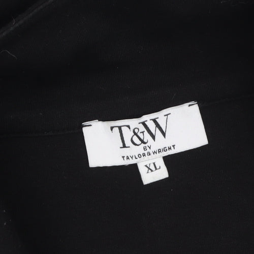 T&W by Taylor & Wright Men's Black XL 1/2 Zip High Neck Sweatshirt