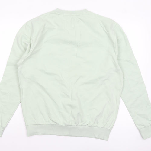 Disney Women Green Mickey Mouse Crew Neck Sweatshirt Size 12 L