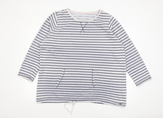 George Women’s Blue Striped Long Sleeve Jersey Top Size 22