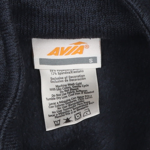Avia Womens Black Soft Shell Full Zip Sports Jacket Size S