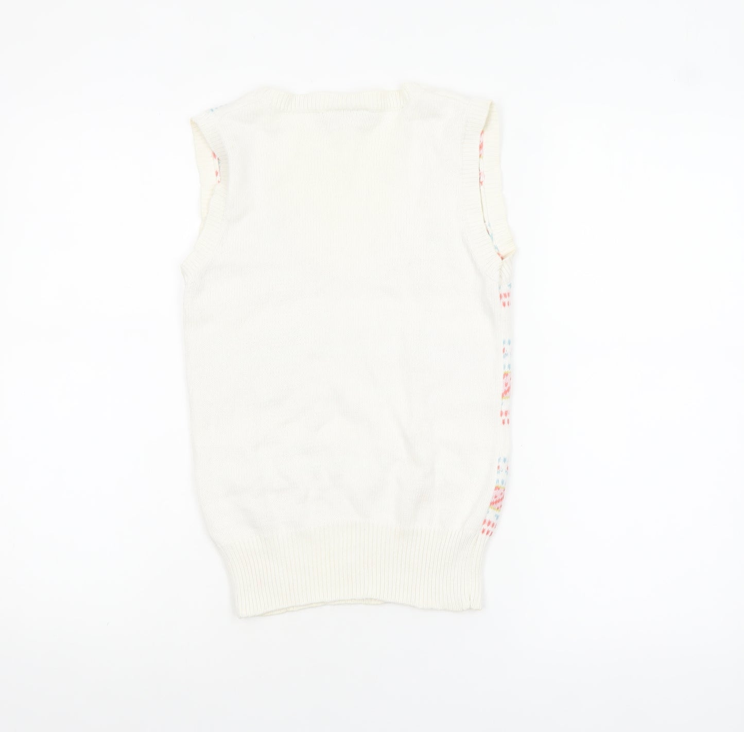 Atmosphere Womens Ivory Aztec Knit Sleeveless Vest Jumper Size 8-10
