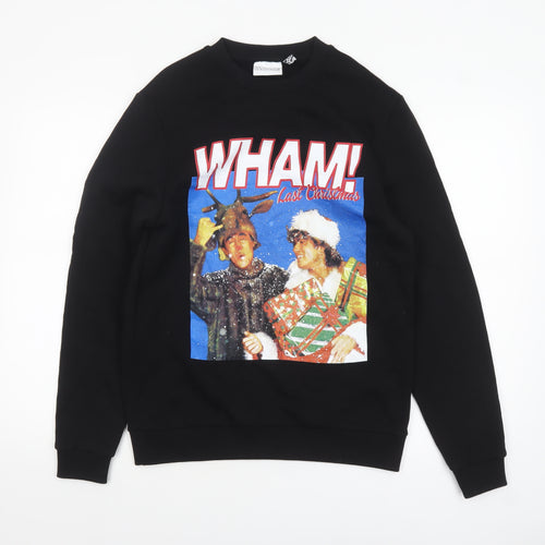 ASOS Design WHAM! Mens Black XS Sweatshirt Christmas Graphic Pullover