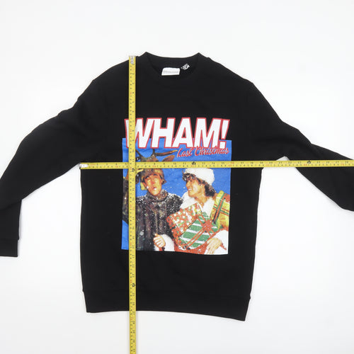 ASOS Design WHAM! Mens Black XS Sweatshirt Christmas Graphic Pullover