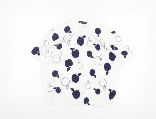 Marks and Spencer Women’s White Apple Knit Pullover Jumper Size 14