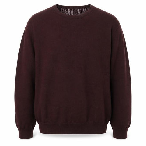 Greenwoods Men’s Brown Cotton Crew Neck Jumper XL Casual Knitwear