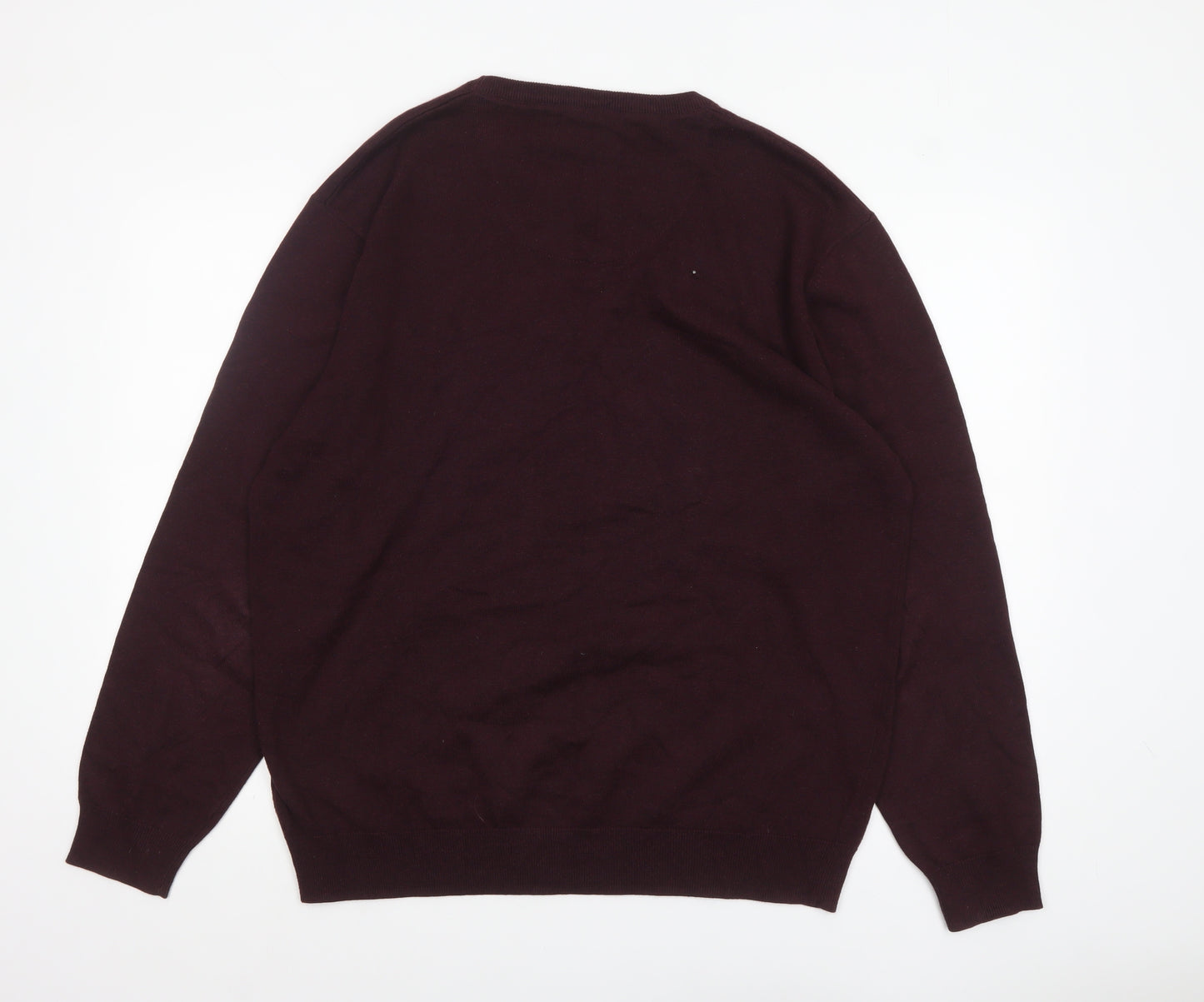 Greenwoods Men’s Brown Cotton Crew Neck Jumper XL Casual Knitwear