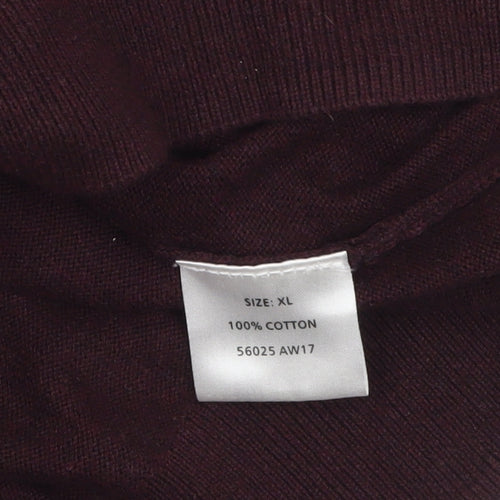 Greenwoods Men’s Brown Cotton Crew Neck Jumper XL Casual Knitwear
