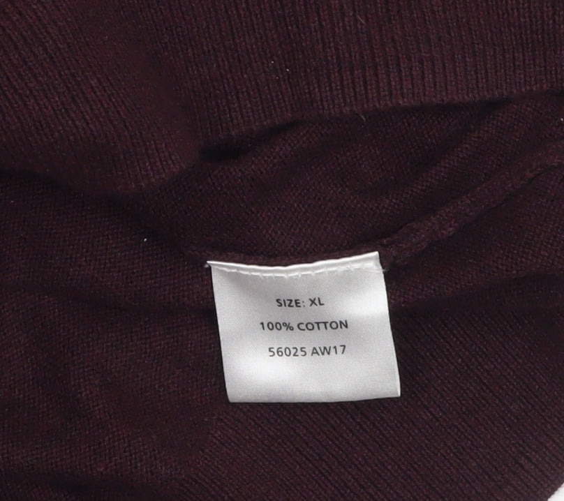 Greenwoods Men’s Brown Cotton Crew Neck Jumper XL Casual Knitwear