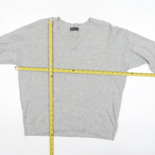 Marks and Spencer Women’s Grey V-Neck Knit Jumper Size L