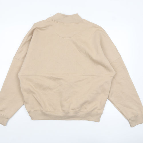 Stylewise Women Beige M Basic Full Zip Casual Jacket