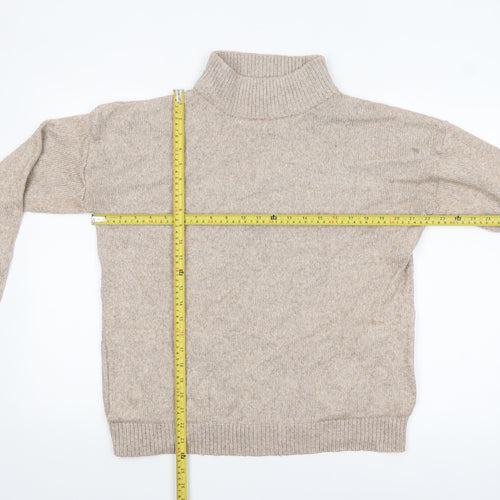 Next Women’s Beige Roll Neck Knit Jumper Size M Regular Fit
